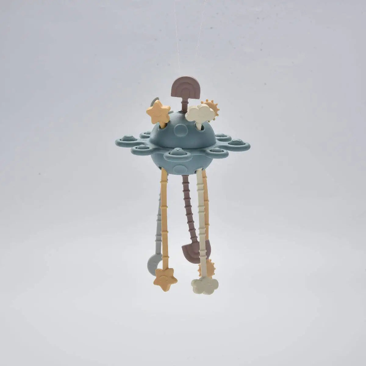 Silicone Pull-Through Toy — Five Weather Cords and Pop Buttons