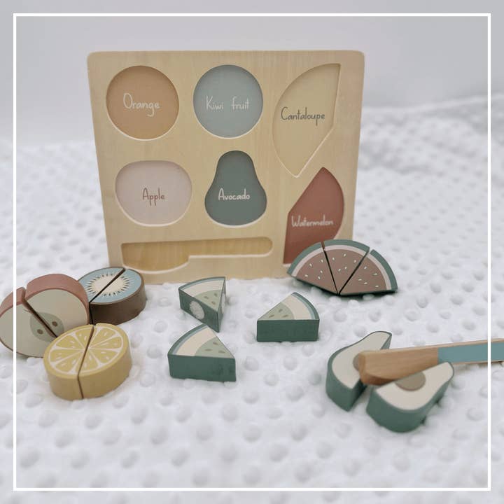 Wooden Fruit Cutting Set Ages 18M+