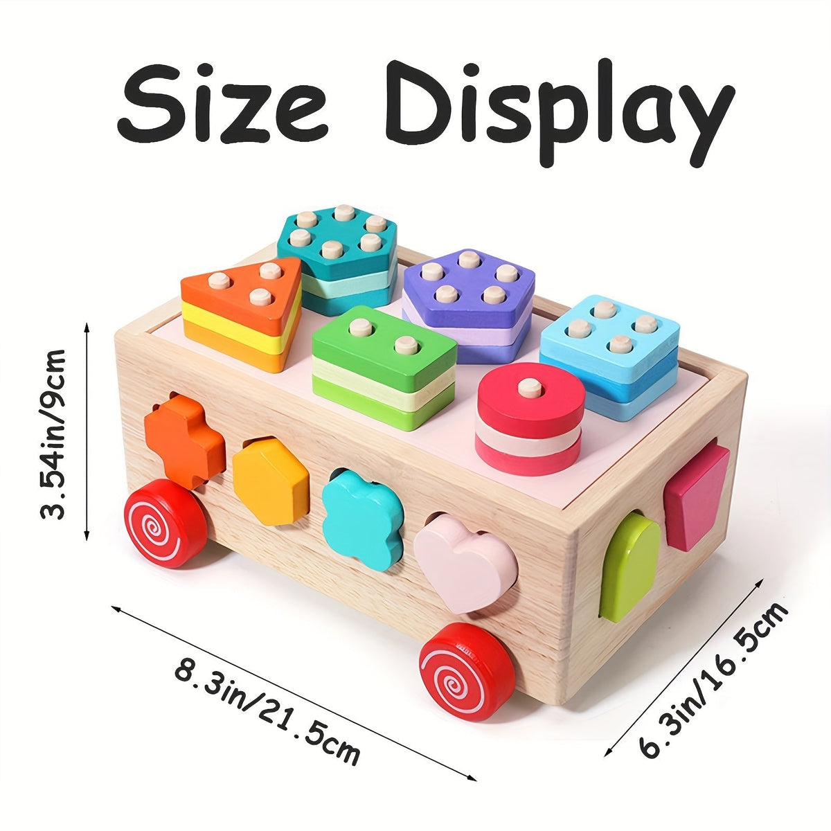 Wooden Shape Sorting and Matching Educational Toy