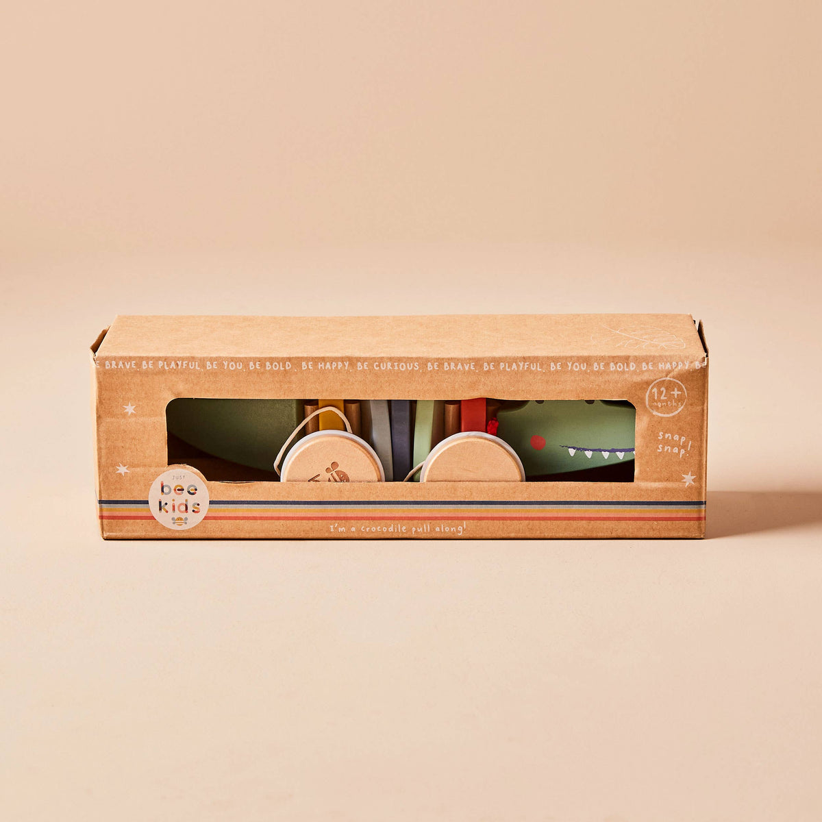 Wooden Crocodile Pull Along Toy - Colorful