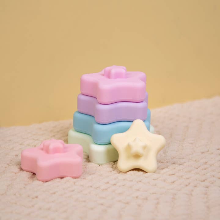 Silicone Stacking Stars Newborn & Up