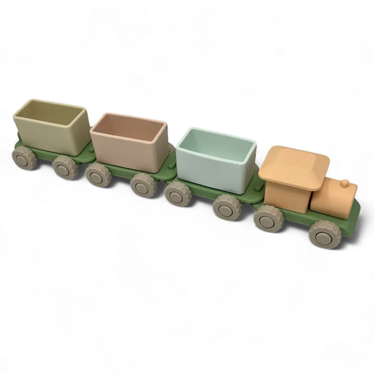 Silicone Toy Train — Engine and Three Wagons
