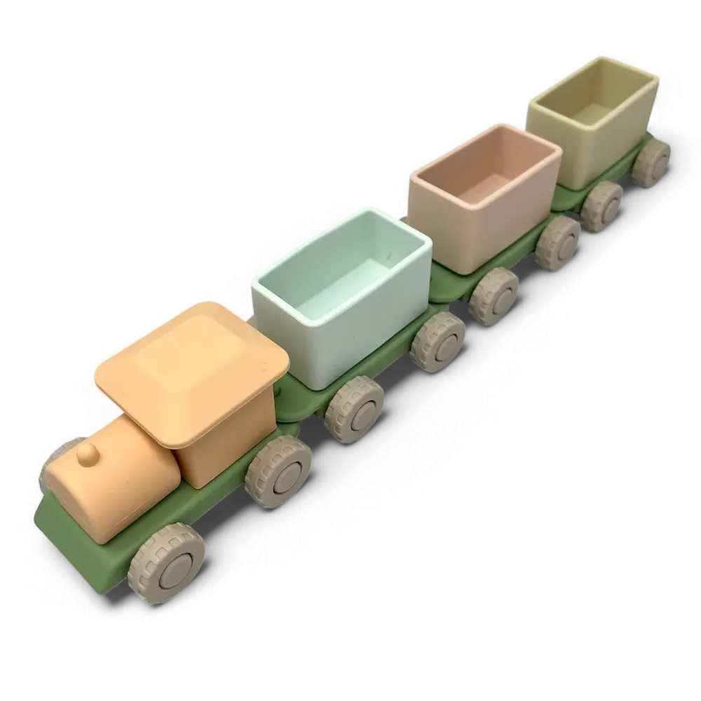 Silicone Toy Train — Engine and Three Wagons